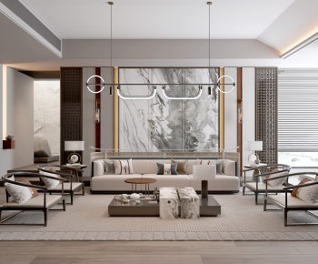 New Chinese Style A Living Room-ID:201435094