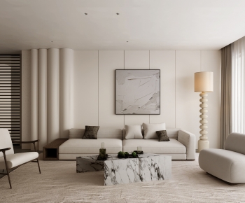 Modern Wabi-sabi Style A Living Room-ID:327799089