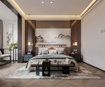 New Chinese Style Bedroom-ID:850497018