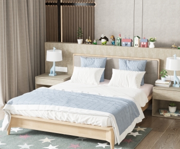 Nordic Style Double Bed-ID:546226981