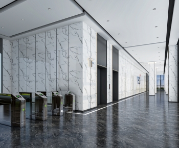 Modern Corridor/elevator Hall-ID:484144937