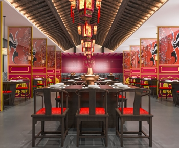 New Chinese Style Catering Space-ID:737569091