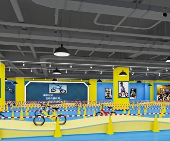 现代儿童山地自行车馆3D模型