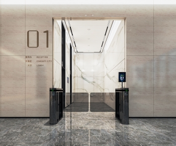 Modern Office Elevator Hall-ID:757086046