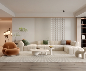 Wabi-sabi Style A Living Room-ID:811453105