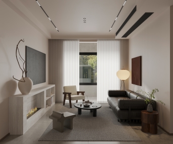 Wabi-sabi Style A Living Room-ID:422018055