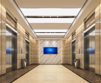 Modern Office Elevator Hall-ID:474824913