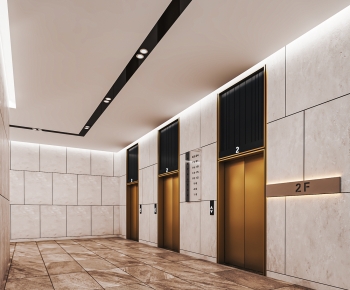 Modern Office Elevator Hall-ID:339524983