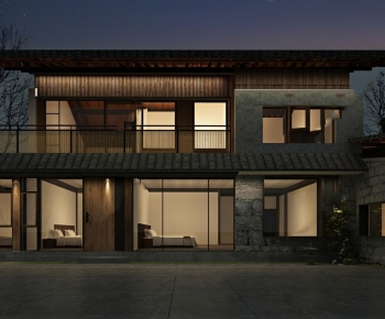 Chinese Style Wabi-sabi Style Building Appearance-ID:600121977
