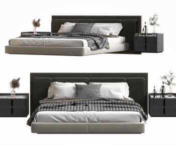 Modern Double Bed-ID:182612909