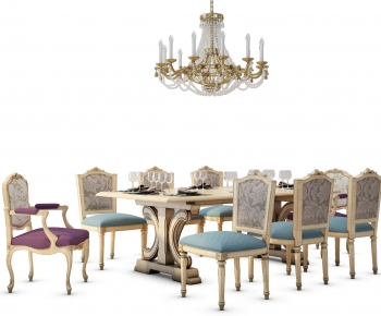 European Style Dining Table And Chairs-ID:993588927