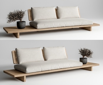 日式双人沙发3D模型