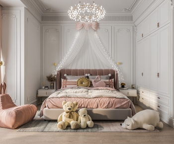 French Style Girl's Room Daughter's Room-ID:401444911