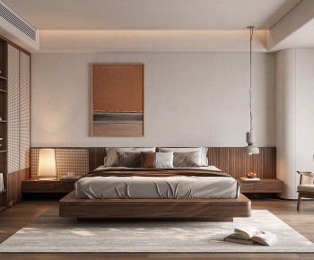 Wabi-sabi Style Bedroom-ID:580219033