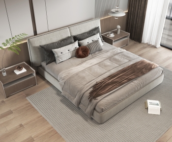 Modern Double Bed-ID:933549468