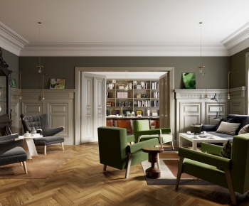Simple European Style Office Living Room-ID:772568942