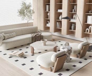 Wabi-sabi Style Sofa Combination-ID:442929982
