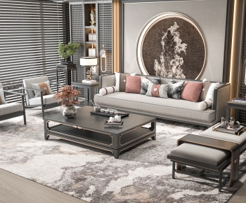 New Chinese Style Sofa Combination-ID:652215968