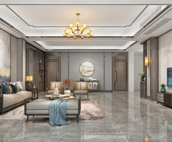 New Chinese Style A Living Room-ID:107150198