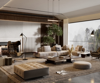 Modern A Living Room-ID:163619041