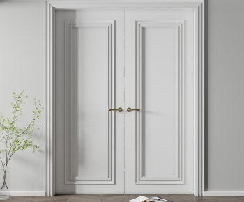 Simple European Style Double Door-ID:928392894