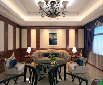 European Style Office Living Room-ID:949002981