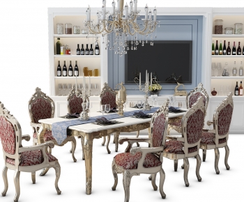 European Style Dining Table And Chairs-ID:519793993