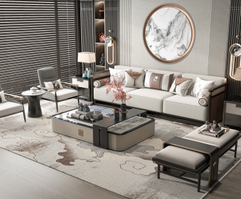 New Chinese Style Sofa Combination-ID:952552085
