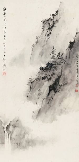 中式山水风景装饰画-ID:5627333