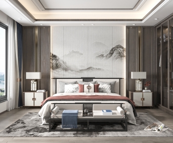 New Chinese Style Bedroom-ID:190860997