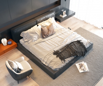 Modern Double Bed-ID:651235101
