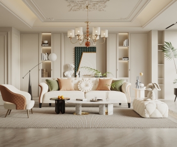 Simple European Style A Living Room-ID:535840037