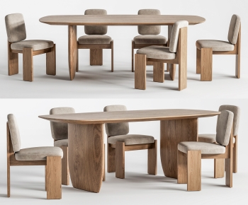 Modern Wabi-sabi Style Dining Table And Chairs-ID:908246995