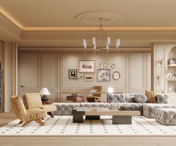 French Style A Living Room-ID:662326107