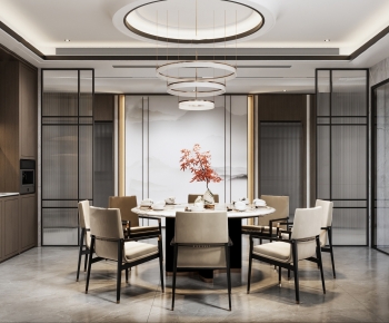 New Chinese Style Dining Room-ID:682339762