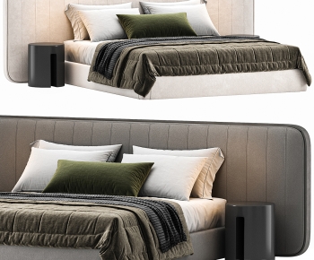 Modern Double Bed-ID:128854991