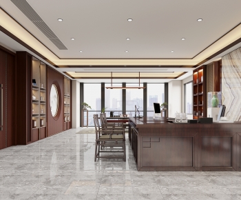 New Chinese Style Manager's Office-ID:214406019