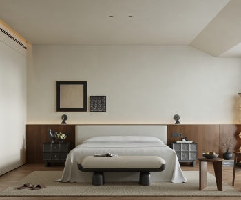Wabi-sabi Style Bedroom-ID:685596945