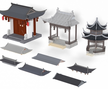 New Chinese Style Ancient Architectural Buildings-ID:819405081