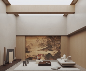 Modern A Living Room-ID:618805898