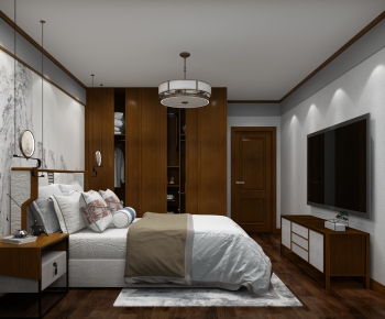 New Chinese Style Bedroom-ID:892921929