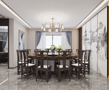 New Chinese Style Dining Room-ID:317657953