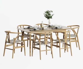Nordic Style Dining Table And Chairs-ID:535713916