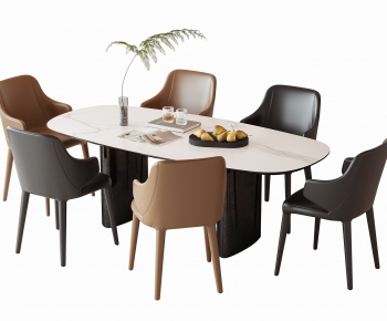 Modern Dining Table And Chairs-ID:740998983