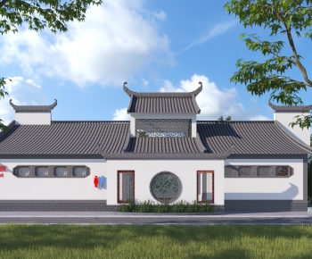 New Chinese Style Building Appearance-ID:737787014
