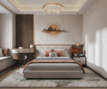 New Chinese Style Bedroom-ID:657644993