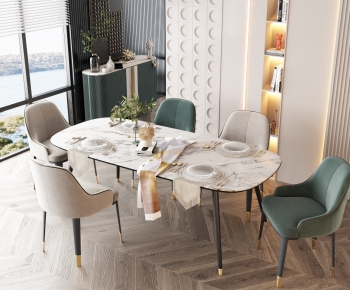 Modern Dining Table And Chairs-ID:627970713