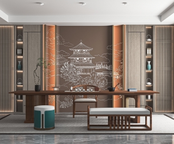 New Chinese Style Tea House-ID:966922048