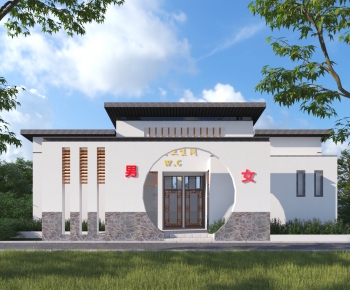 New Chinese Style Building Appearance-ID:984843027