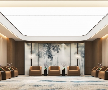 New Chinese Style Office Living Room-ID:582535987